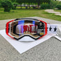 Performance Motocross & Off-Road Goggles - Increased Impact Protection with Lens Lock System(Red and black V888-ELOSUNG29635