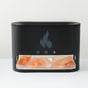 Himalayan Salt Stone Flame Aroma Diffuser & Humidifier - 7 Light Options, Ultrasonic, Auto Shut-Off(black) V888-ELOSUNG29640