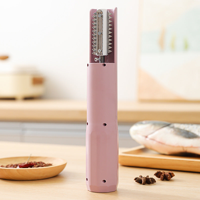 Electric Fish Scaler - Waterproof, Stainless Steel, Brushless Motor, Infinitely Variable Speed(pink) V888-ELOSUNG29642