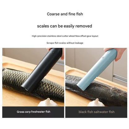 Electric Fish Scaler - Waterproof, Stainless Steel, Brushless Motor, Infinitely Variable Speed(blue) V888-ELOSUNG29643
