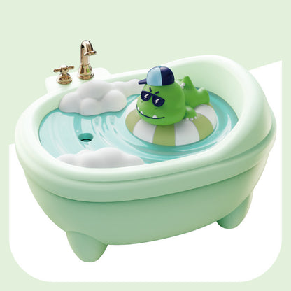 Adorable Bathtub Humidifier with Colorful Night Light - USB-C, 340ml, Auto Shut-Off(Green Dragon) V888-ELOSUNG29654