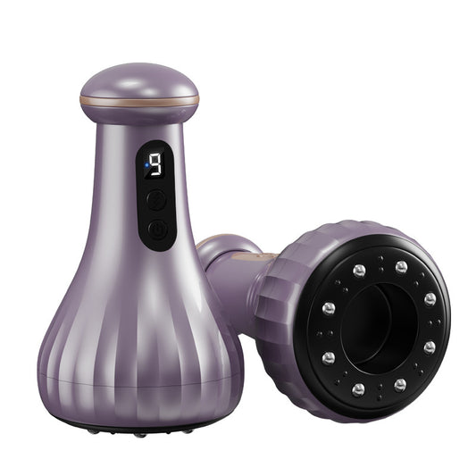Electric Cupping & Gua Sha Massager - 9 Levels Heat & Suction, Red Light Therapy, USB-C Rechargeable(Purple) V888-ELOSUNG29658