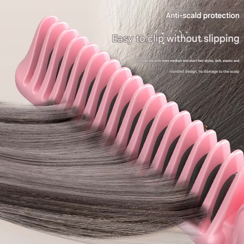 Foldable Wireless Hair Straightener Comb - 9 Temperature Settings, Anti-Scald, USB-C Rechargeable(pink) V888-ELOSUNG29669
