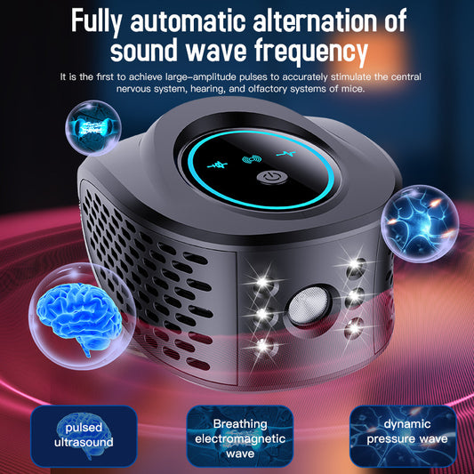 Advanced Ultrasonic Pest Repeller - Multi-Frequency Sound Waves for Mice, Mosquitoes & Cockroaches(black) V888-ELOSUNG29681