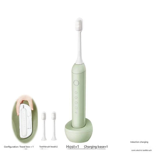 Sonic Electric Toothbrush with 31000 VPM, 4 Modes, 10000+ Soft Bristles, Travel Case & Charging Base(Green) V888-ELOSUNG29698