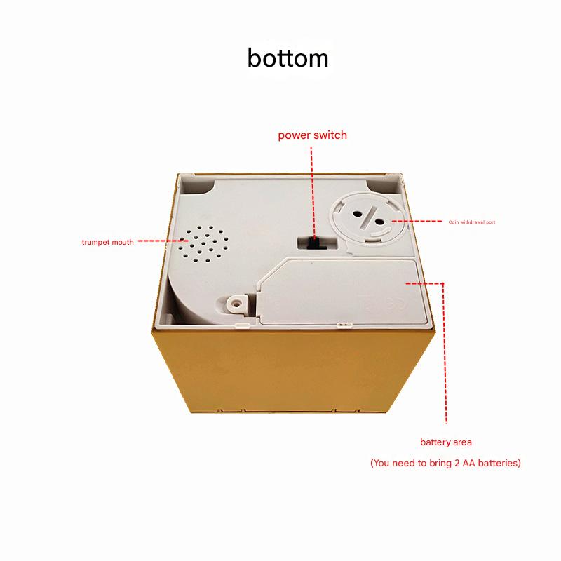 Adorable Cat Stealing Coin Piggy Bank - Automatic Money Saving Box for Kids & Adults(Grape gray cat) V888-ELOSUNG29708