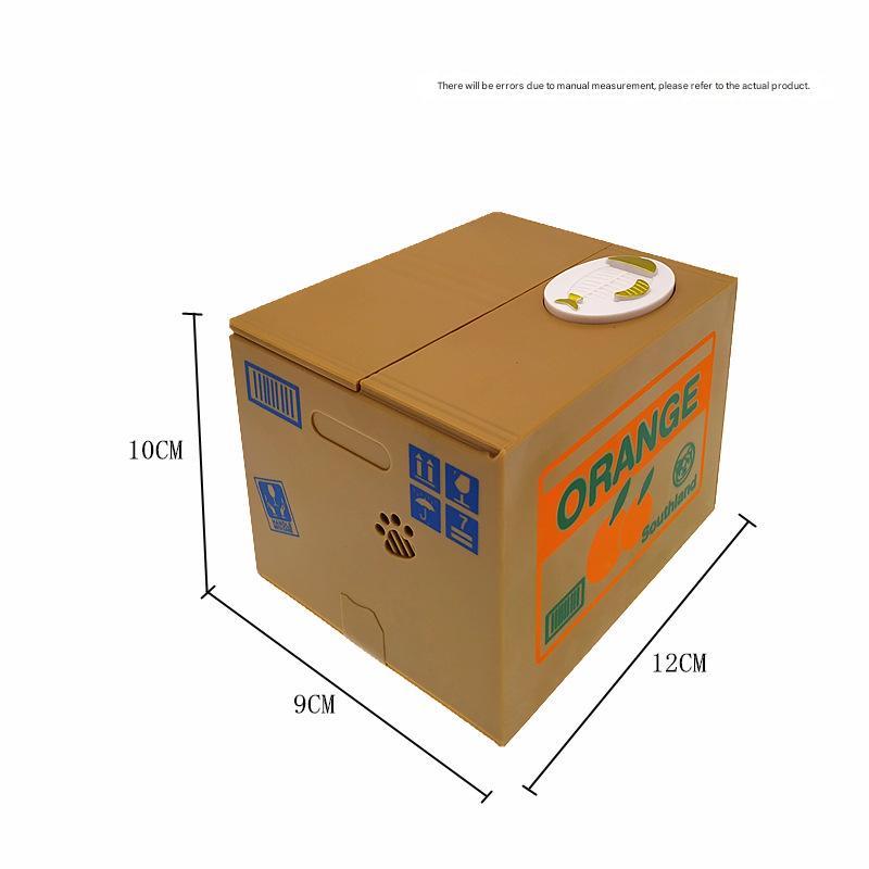 Adorable Cat Stealing Coin Piggy Bank - Automatic Money Saving Box for Kids & Adults(Grape gray cat) V888-ELOSUNG29708