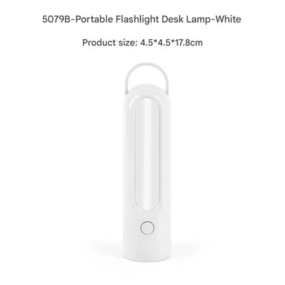 2-in-1 Portable LED Camping Lantern & Flashlight - USB Rechargeable, Dual Light Modes(Handle model white) V888-ELOSUNG29709