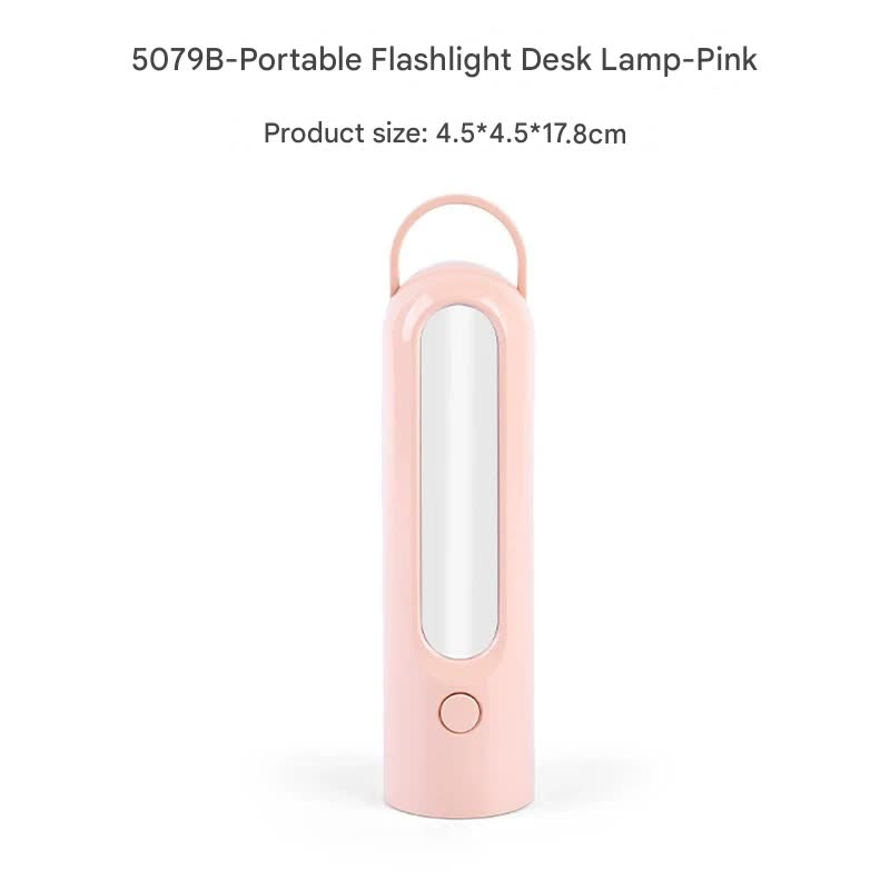 2-in-1 Portable LED Camping Lantern & Flashlight - USB Rechargeable, Dual Light Modes(Handle model pink) V888-ELOSUNG29710
