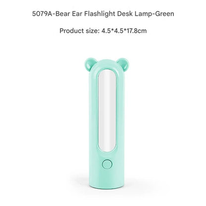 2-in-1 Portable LED Camping Lantern & Flashlight - USB Rechargeable, Dual Light Modes(Bear model green) V888-ELOSUNG29712