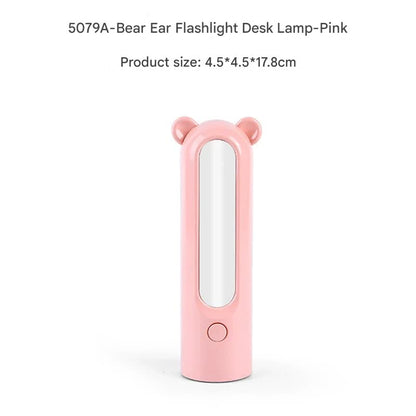 2-in-1 Portable LED Camping Lantern & Flashlight - USB Rechargeable, Dual Light Modes(Bear model pink) V888-ELOSUNG29713