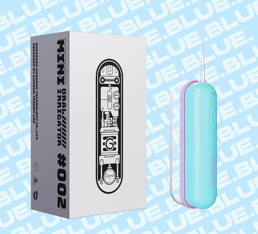 Mini Portable Oral Irrigator - IPX68 Waterproof, UV Sterilization, 3 Modes, Magnetic Charging(Blue) V888-ELOSUNG29748