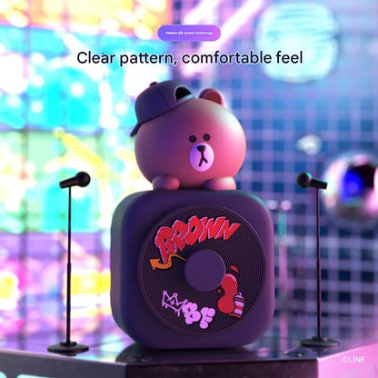 Car Air Freshener - CD Player Design with Spinning Record & Cute Character Topper(Brown bear) V888-ELOSUNG29750