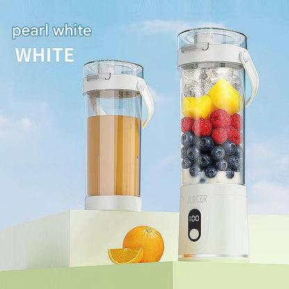 Portable Wireless Juicer Cup - 600ml, 12-Blade, USB-C Rechargeable Smoothie Blender(white) V888-ELOSUNG29762