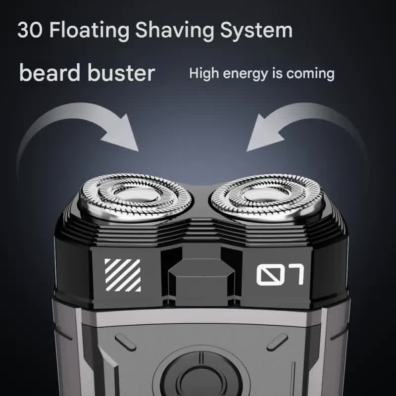 K002 Mini Electric Shaver - 3D Floating Head, IPX7 Waterproof, Type-C Charging, 70 Min Runtime Product V888-ELOSUNG29764