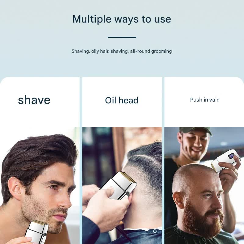 Professional Electric Foil Shaver for Men - 3 Speed Modes, LED Display, USB Rechargeable, Waterproof(gold) V888-ELOSUNG29786