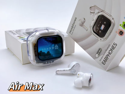 Transparent TWS Wireless Earbuds with Smart Call Noise Reduction & LED Display Case - Bluetooth 5.4(white) V888-ELOSUNG29798