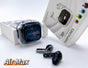 Transparent TWS Wireless Earbuds with Smart Call Noise Reduction & LED Display Case - Bluetooth 5.4(black) V888-ELOSUNG29799