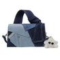 Chic Patchwork Denim Handbag - Versatile Crossbody, Shoulder & Top-Handle Bag(Blue color matching) V888-ELOSUNG29803
