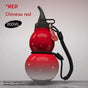 Unique Gourd-Shaped Sports Water Bottle - 800ml Tritan Material, Leakproof with Carry Strap(red) V888-ELOSUNG29814