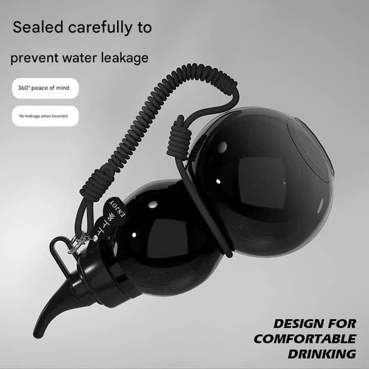 Unique Gourd-Shaped Sports Water Bottle - 800ml Tritan Material, Leakproof with Carry Strap(red) V888-ELOSUNG29814