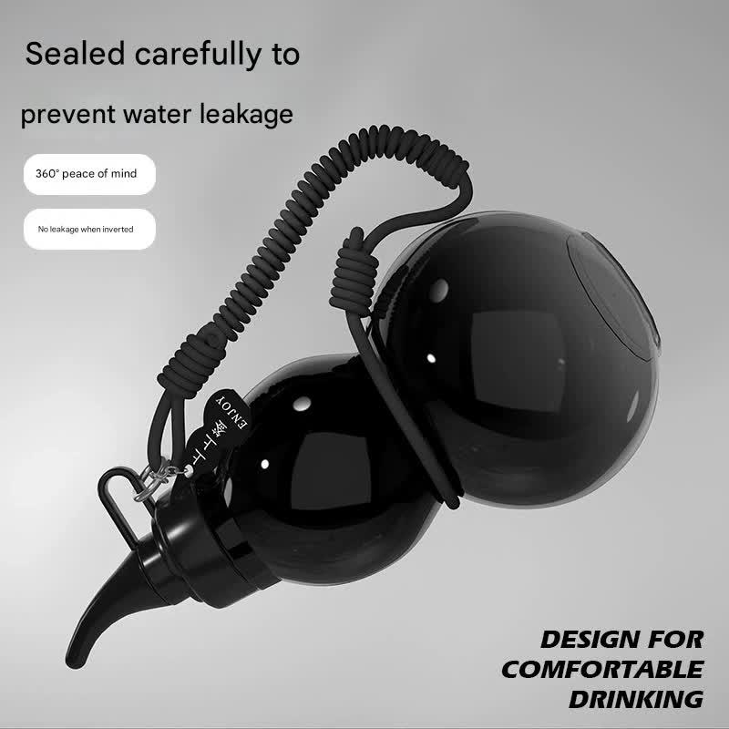 Unique Gourd-Shaped Sports Water Bottle - 800ml Tritan Material, Leakproof with Carry Strap(purple) V888-ELOSUNG29816