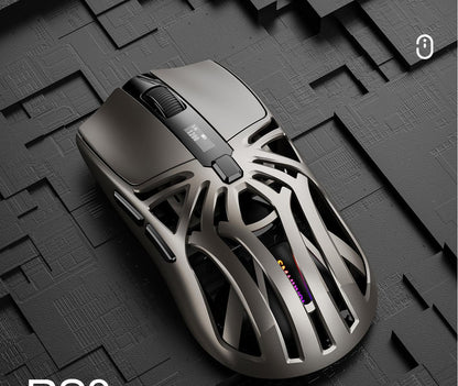 Tri-Mode Wireless Gaming Mouse - 1KHz Polling, 10000 DPI, Digital Display, Lightweight 73g(grey) V888-ELOSUNG29821