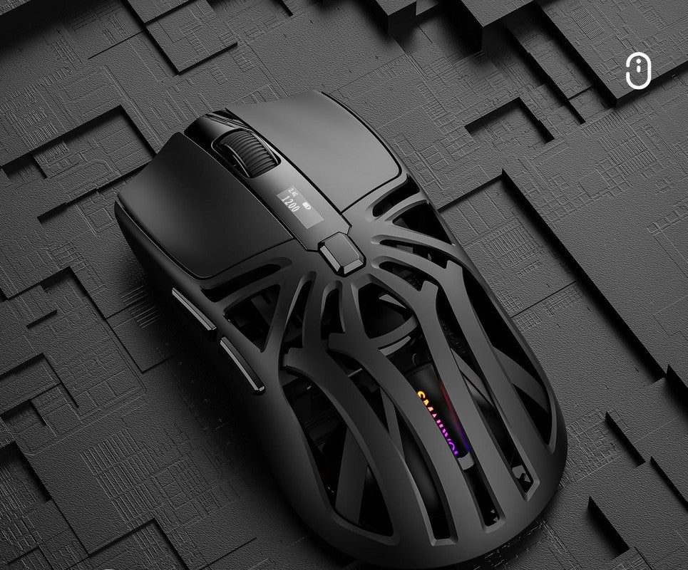 Tri-Mode Wireless Gaming Mouse - 1KHz Polling, 10000 DPI, Digital Display, Lightweight 73g(Black) V888-ELOSUNG29822