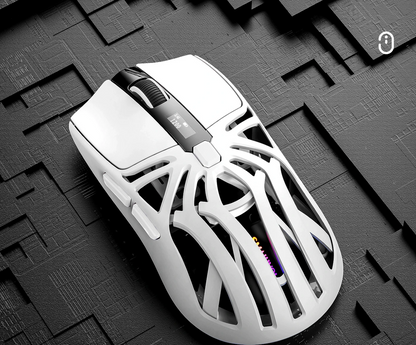 Tri-Mode Wireless Gaming Mouse - 1KHz Polling, 10000 DPI, Digital Display, Lightweight 73g(White) V888-ELOSUNG29824
