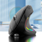 Ergonomic Vertical Wireless Mouse - 2.4G/Bluetooth, Rechargeable, RGB Light, 4 DPI Levels(black) V888-ELOSUNG29827