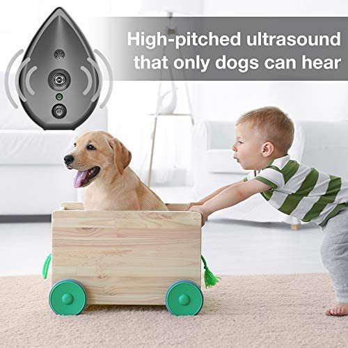Automatic Ultrasonic Dog Bark Deterrent - Up to 50ft Range, Safe Frequency Conversion, Indoor Use(gold) V888-ELOSUNG29838