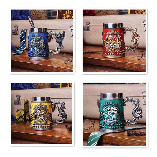 Collectible Fantasy House Crest Tankard Mug - 600ml Stainless Steel Lined Resin Beer Stein(green) V888-ELOSUNG29846