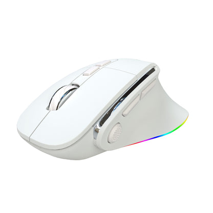 Ergonomic Vertical Wireless Mouse - Dual Mode (2.4G + Bluetooth), RGB Light, Rechargeable 500mAh V888-ELOSUNG29850