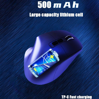 Ergonomic Vertical Wireless Mouse - Dual Mode (2.4G + Bluetooth), RGB Light, Rechargeable 500mAh Battery(Pink) V888-ELOSUNG29852
