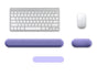 Ergonomic Keyboard & Mouse Wrist Rest Set - Soft Silicone, Non-Slip Base, Comfortable Support(purple) V888-ELOSUNG29869