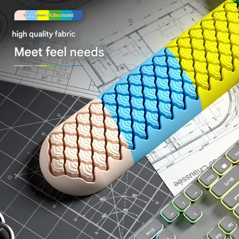 Ergonomic Keyboard & Mouse Wrist Rest Set - Soft Silicone, Non-Slip Base, Comfortable Support(purple) V888-ELOSUNG29869