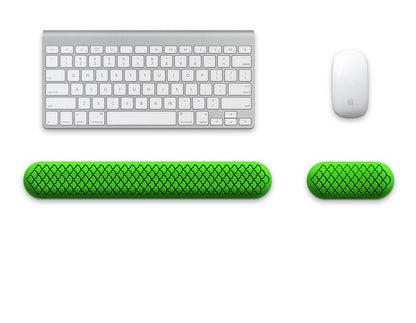 Ergonomic Keyboard & Mouse Wrist Rest Set - Soft Silicone, Non-Slip Base, Comfortable Support(green) V888-ELOSUNG29871