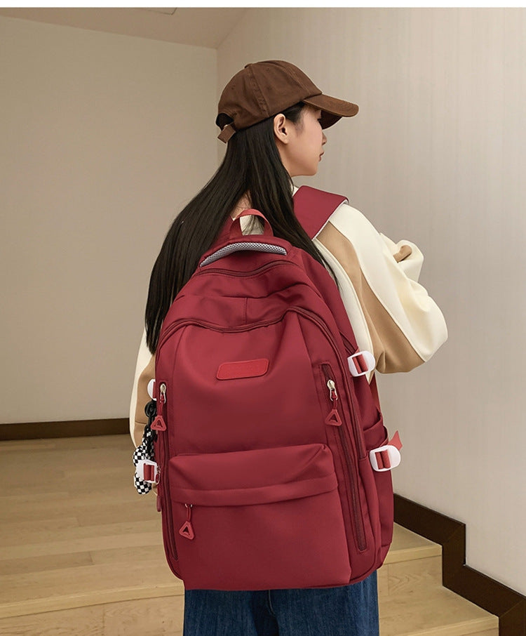 Large Capacity Nylon Backpack - Fits Tablet, A4 Magazines, Umbrella - Multiple Pockets & Adjustable V888-ELOSUNG29874