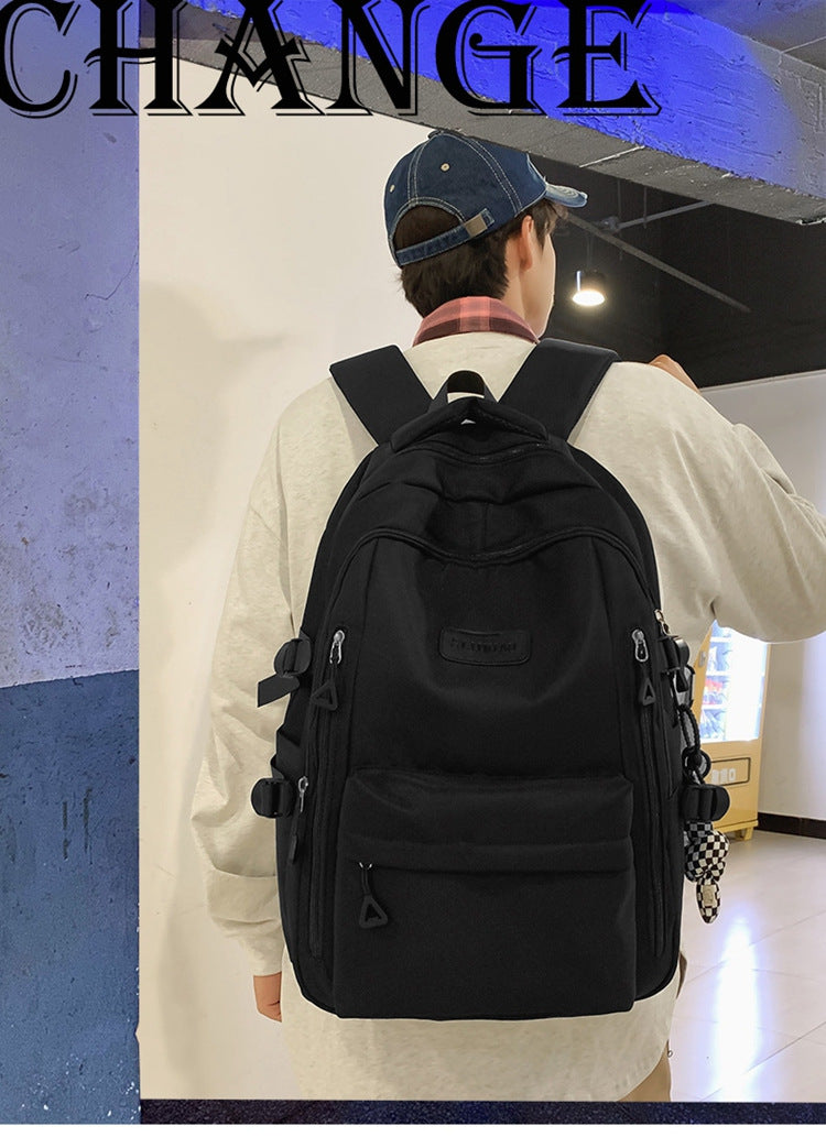 Large Capacity Nylon Backpack - Fits Tablet, A4 Magazines, Umbrella - Multiple Pockets & Adjustable V888-ELOSUNG29875