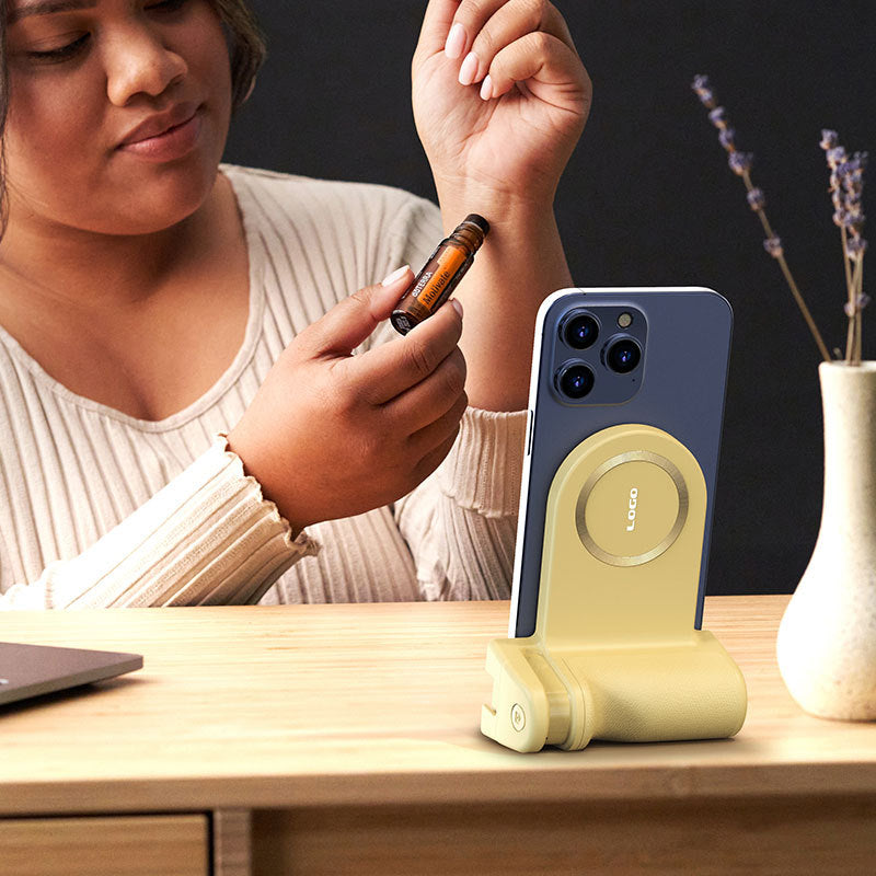 MagSafe Compatible Camera Grip & Phone Stand with Detachable Bluetooth Remote - Versatile Photography V888-ELOSUNG29879