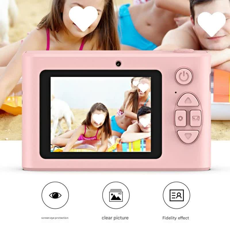 Ultra HD 4K Dual Lens Digital Camera - 44MP, 4X Zoom, 2.4" Screen, Complete with 64GB Card (pink) V888-ELOSUNG29935