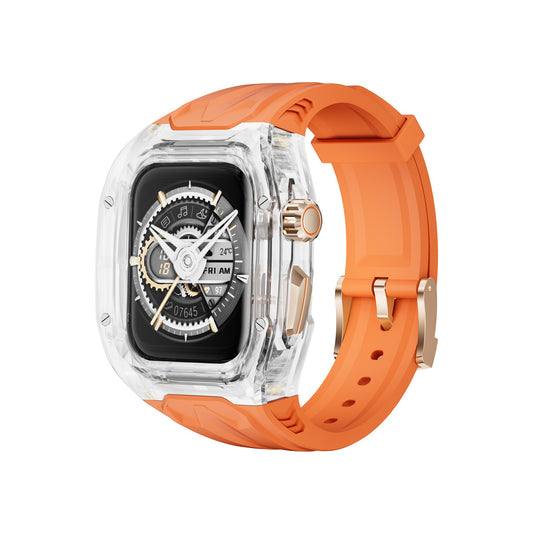 Transparent PC+TPU Sports Watch Strap & Case for Smart Watch - Raised Edge Protection, Wireless Charging V888-ELOSUNG29936