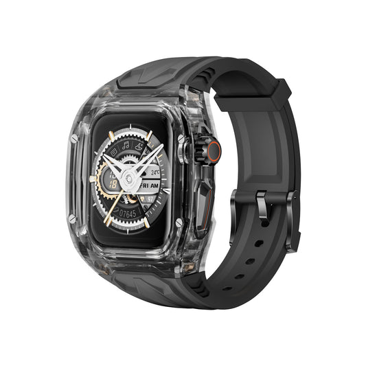 Transparent PC+TPU Sports Watch Strap & Case for Smart Watch - Raised Edge Protection, Wireless Charging V888-ELOSUNG29939