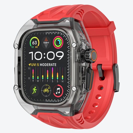 Transparent PC+TPU Sports Watch Strap & Case for Smart Watch - Raised Edge Protection, Wireless Charging V888-ELOSUNG29941