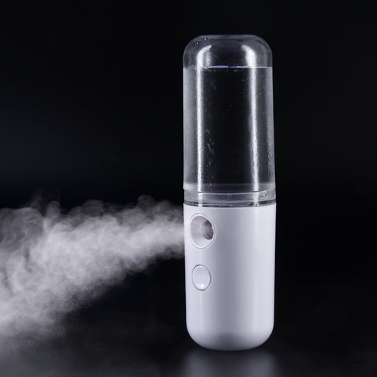 Two Portable Nano Facial Sprayer - 50ml USB Rechargeable Moisturizing Disinfectant Sprayer(white) V888-ELOSUNG29946