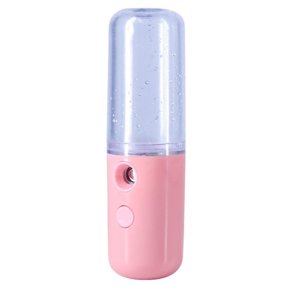 Two Portable Nano Facial Sprayer - 50ml USB Rechargeable Moisturizing Disinfectant Sprayer(Pink) V888-ELOSUNG29947
