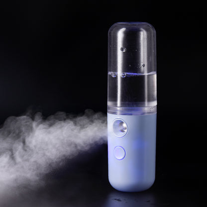Two Portable Nano Facial Sprayer - 50ml USB Rechargeable Moisturizing Disinfectant Sprayer(Blue) V888-ELOSUNG29948