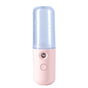 Two Portable Nano Facial Sprayer - 50ml USB Rechargeable Moisturizing Disinfectant Sprayer(Light pink) V888-ELOSUNG29949