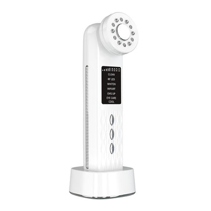 Multi-Functional Facial Beauty Device - Ultrasonic, EMS, RF LED, Cool Therapy & Eye Care(white) V888-ELOSUNG29951