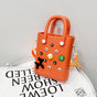 EVA Large Capacity Crossbody & Handbag - Customizable with Charms, Lightweight & Versatile,Orange (with DIY V888-ELOSUNG29962